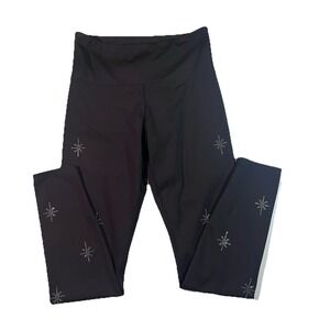 SOULCYCLE Women's SOUL Leggings Black Small Bedazzled Stars
